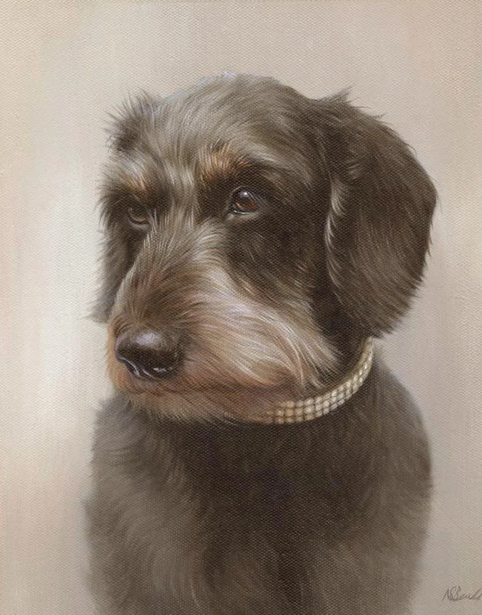 Oil portrait of Lilly by Nicholas Beall