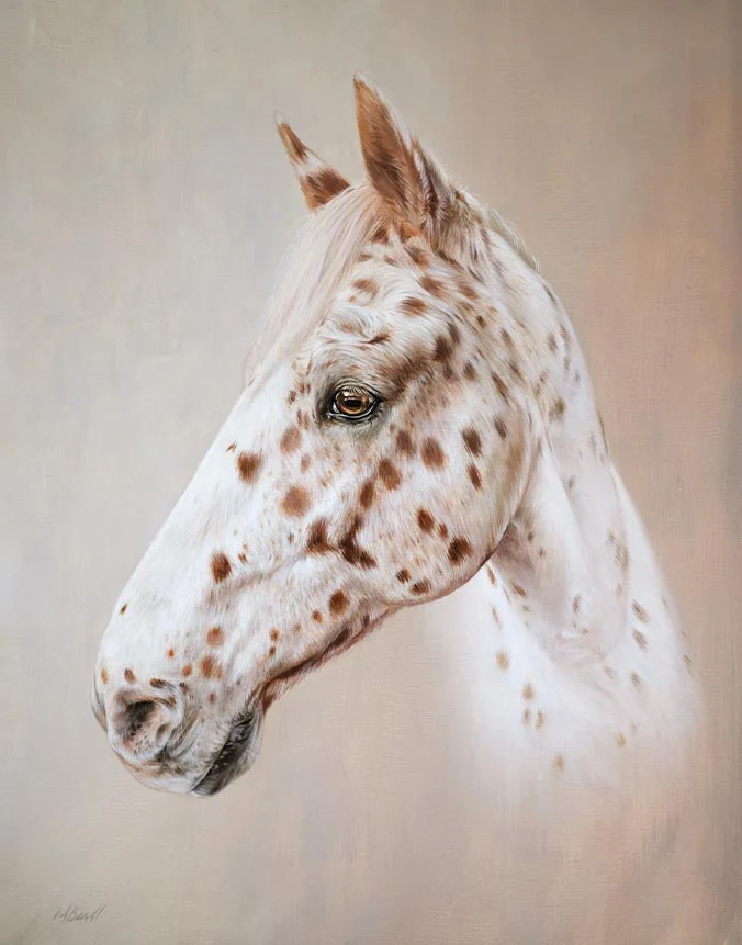 Henry the horse, traditional oil painting by Nicholas Beall