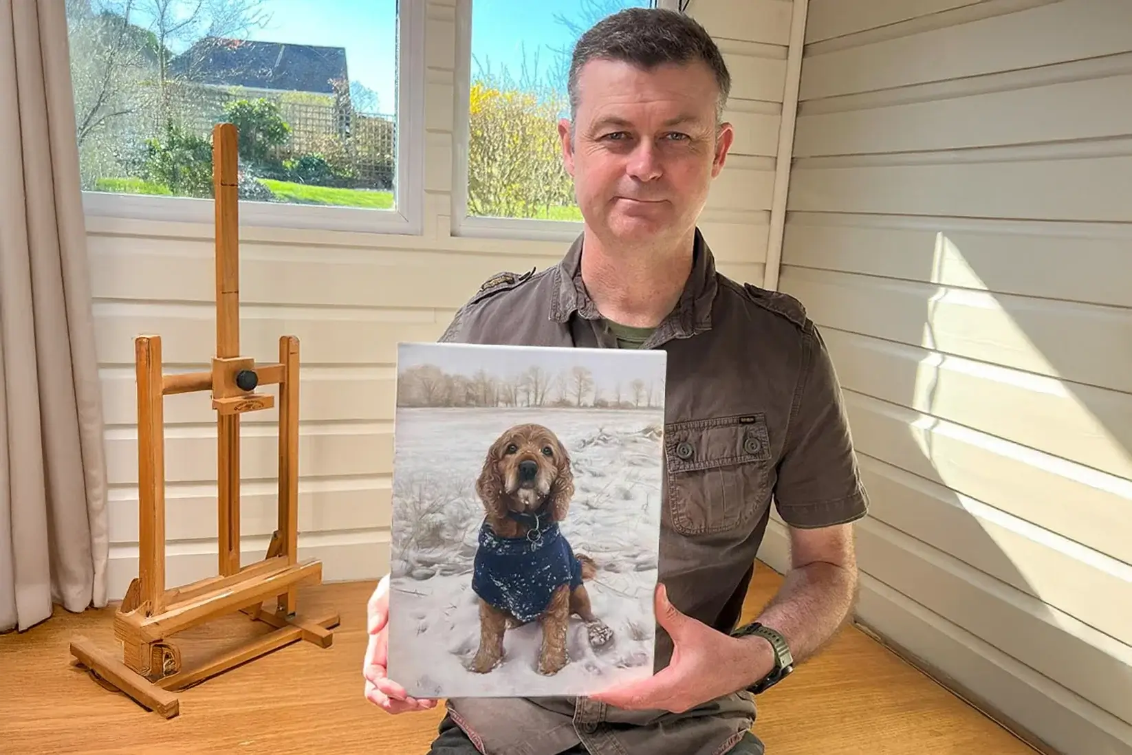 John Nettles Oil Painting of Milo John Nettles Oil Painting of Milo.