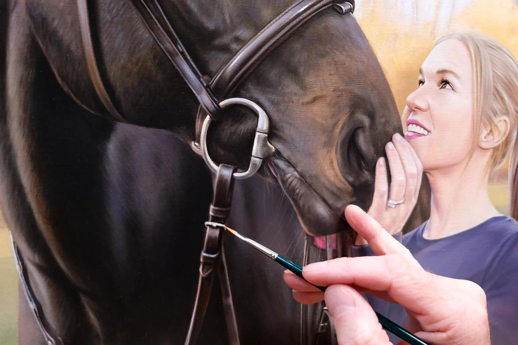 Nicholas painting a horse Nicholas painting a horse choosing between oil and pencil Advice