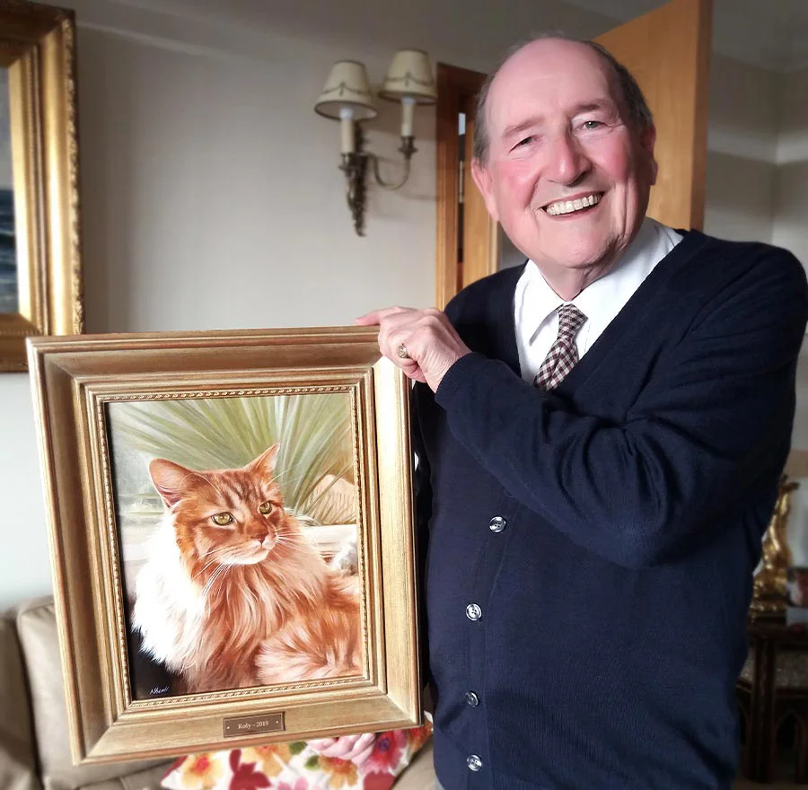 Classic Cat Portraits – Oil and Pencil