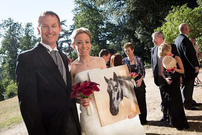 Classic Oil wedding painting Custom pet portrait for wedding