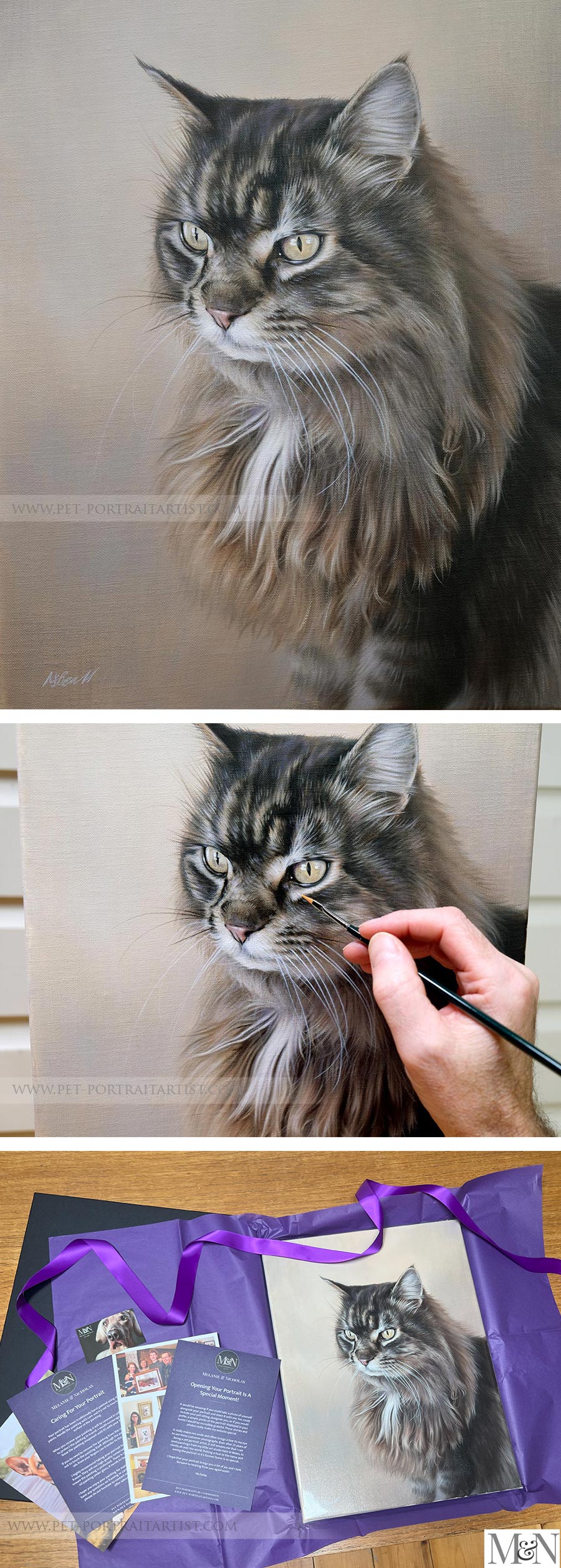 Beautifully painted portrait of a cat by Nicholas Beall