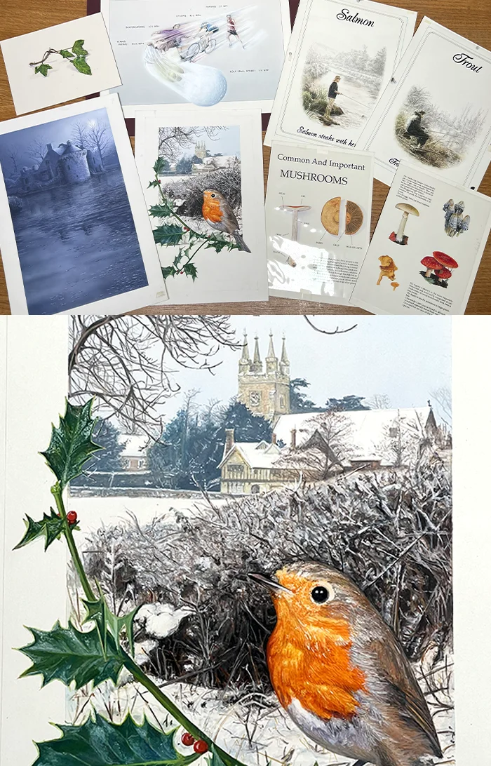 Nicholas Beall's illustration work from his Falmouth College days, showing his early artistic development.